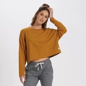 Vuori Women's Mustard Long Sleeve Sundown Tee